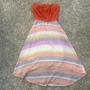 Strapless High-Low Dress